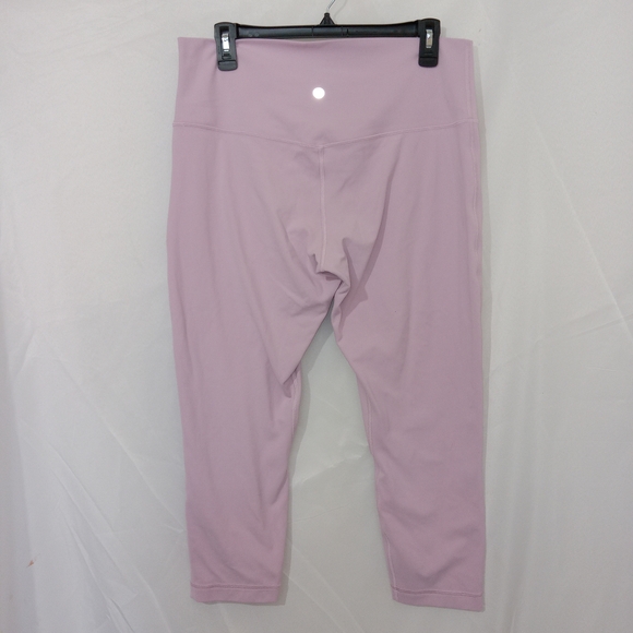 Lululemon Align High Rise Crop 23" Lined Leggings Rose Blush Womens 14 - Picture 6 of 12